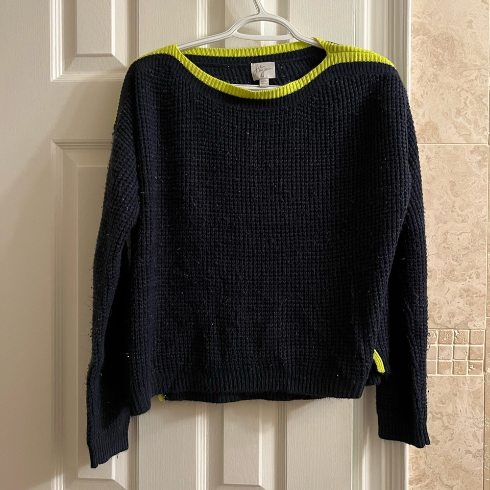 John & Jen blue sweater